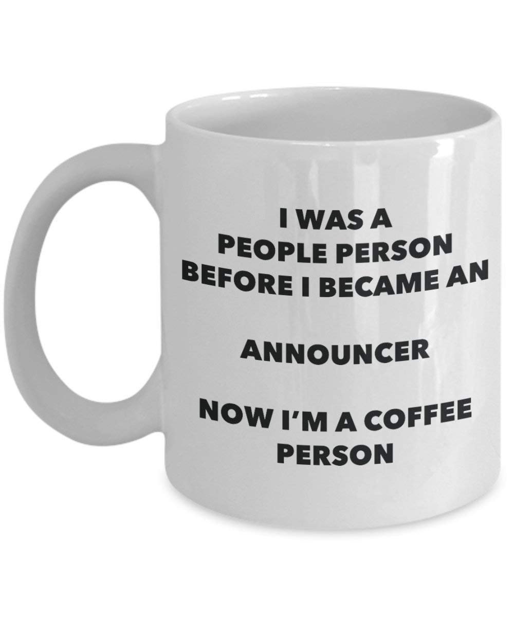 Announcer Coffee Person Mug - Funny Tea Cocoa Cup - Birthday Christmas Coffee Lover Cute Gag Gifts Idea
