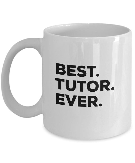 Tutor-Geschenke – besten Lehrer Ever Tasse – wertsteigerung Coffee Cup – Thank You Geschenke SAT Mathematische Englisch Wissenschaft – Beste Funny Cool Neuheit Idee – Schule tutorin 15oz weiß