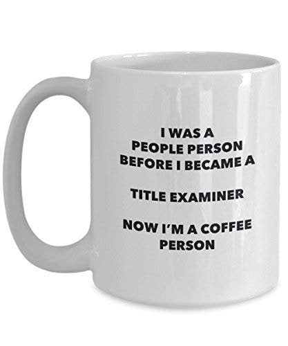Title Examiner Coffee Person Mug - Funny Tea Cocoa Cup - Birthday Christmas Coffee Lover Cute Gag Gifts Idea