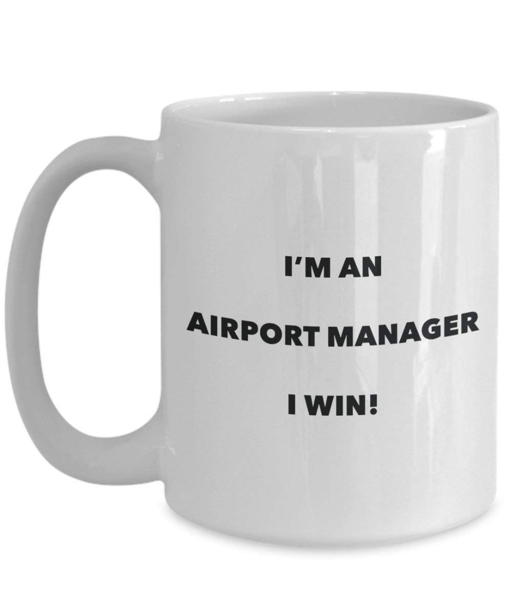 AirPort manager mug – I' m An AirPort manager i Win. – Funny Coffee Cup – novelty Birthday Christmas GAG regalo idea 15oz Infradito colorati estivi, con finte perline