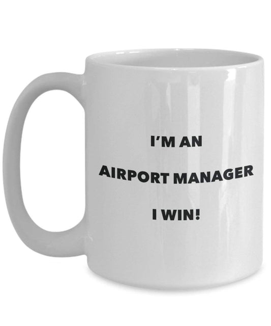 AirPort manager mug – I' m An AirPort manager i Win. – Funny Coffee Cup – novelty Birthday Christmas GAG regalo idea 15oz Infradito colorati estivi, con finte perline
