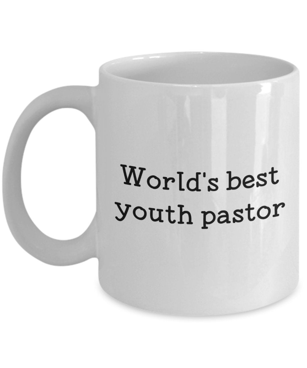 World’s Best Youth Pastor Mug - Funny Tea Hot Cocoa Coffee Cup - Novelty Birthday Christmas Anniversary Gag Gifts Idea