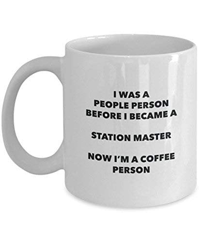Station Master Coffee Person Mug - Funny Tea Cocoa Cup - Birthday Christmas Coffee Lover Cute Gag Gifts Idea