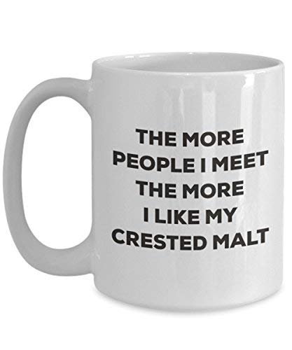 Le plus de personnes I Meet the More I Like My Huppé Malt Mug de Noël – Funny Tasse à café – amateur de chien mignon Gag Gifts Idée 11oz blanc