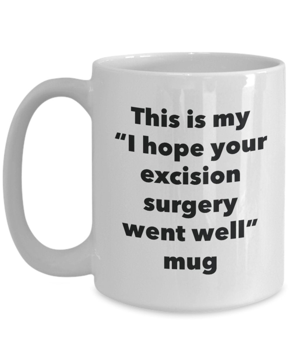 This is My "I Hope Your Excision Surgery Went Well" Mug - Funny Tea Hot Cocoa Coffee Cup - Novelty Birthday Christmas Anniversary Gag Gifts Idea