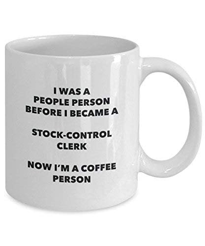 Stock-Control Clerk Coffee Person Mug - Funny Tea Cocoa Cup - Birthday Christmas Coffee Lover Cute Gag Gifts Idea