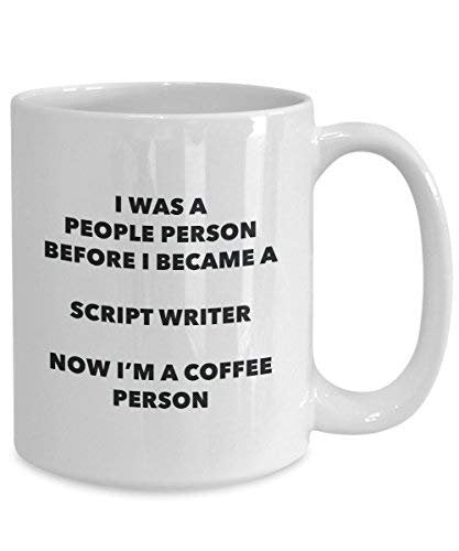 Script Writer Coffee Person Mug - Funny Tea Cocoa Cup - Birthday Christmas Coffee Lover Cute Gag Gifts Idea