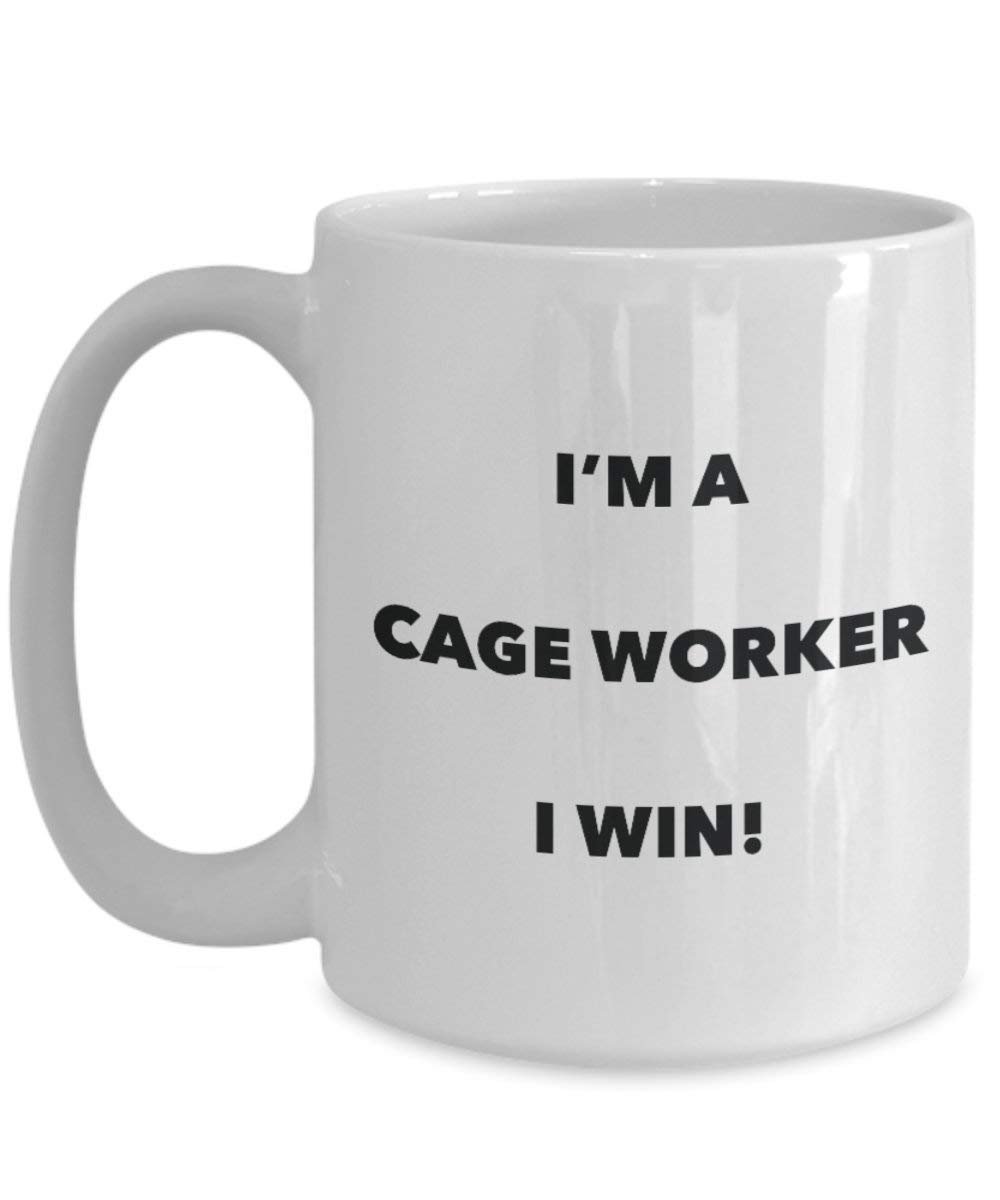 Käfig Worker Tasse – I 'm a Käfig Worker I Win. – Funny Kaffeetasse – Neuheit Geburtstag Weihnachten Gag Geschenke Idee