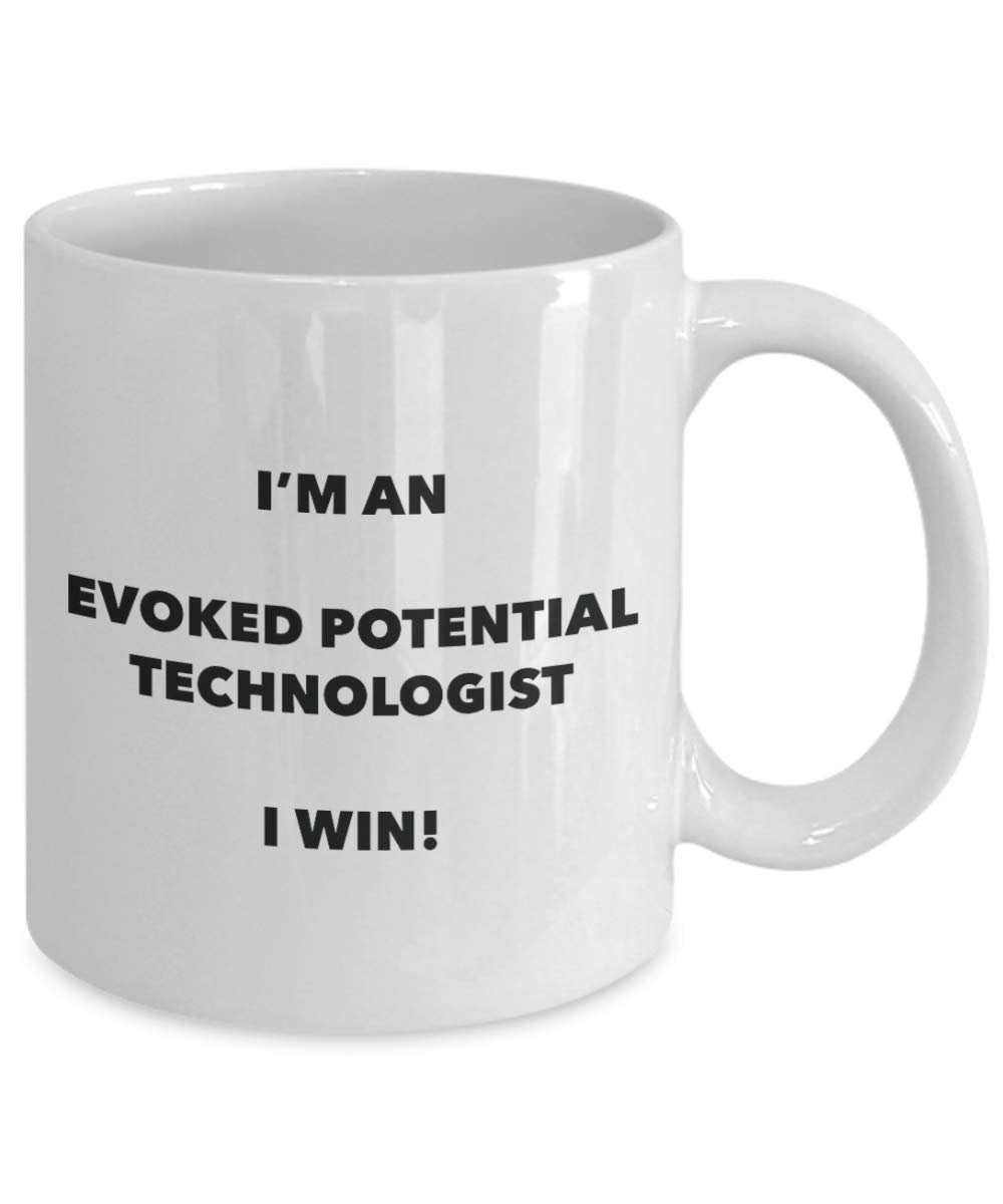 I' m An Evoked potenziale Technologist tazza i Win – Funny Coffee Cup – novelty Birthday Christmas GAG regalo idea 15oz Infradito colorati estivi, con finte perline