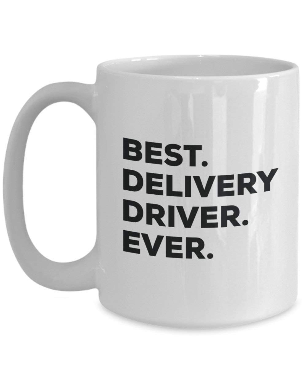 Meilleur pilote de livraison jamais Mug rigolo – Tasse à café – Thank You Appréciation pour Noël Anniversaire Vacances Cadeau unique idées 11oz blanc