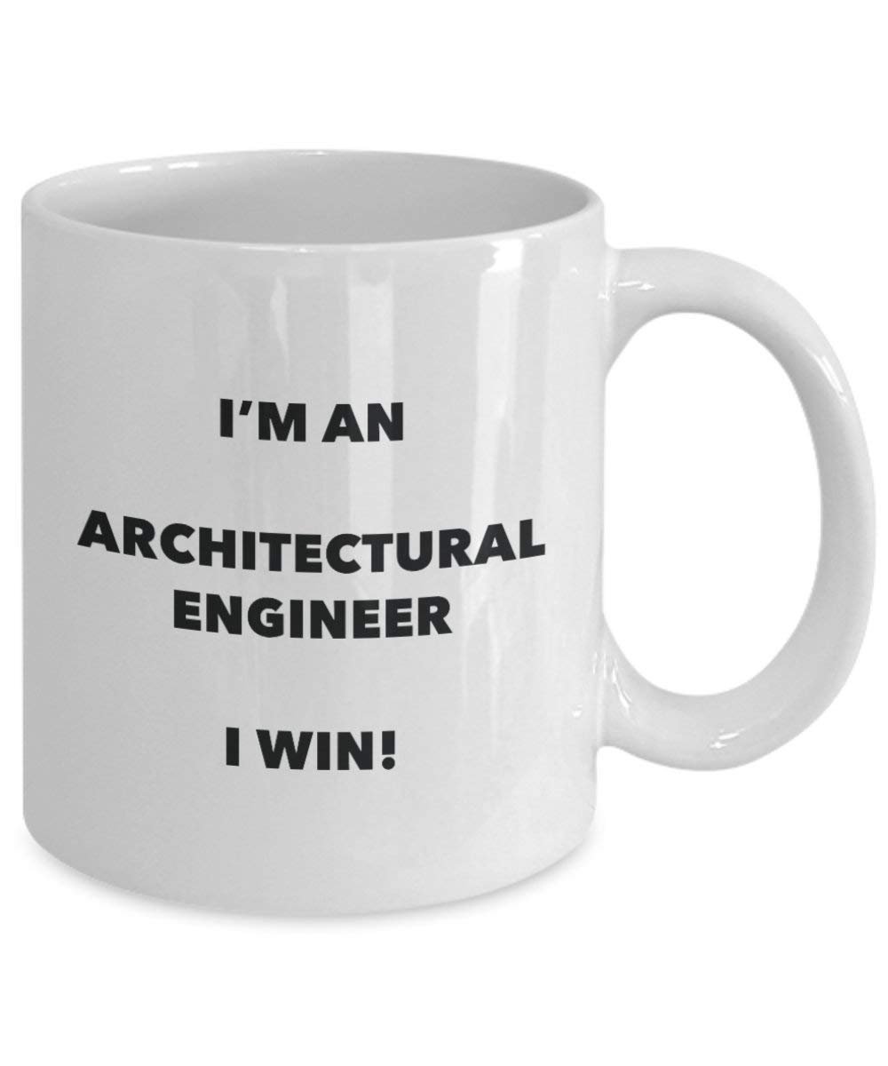 Architectural ingénieur Mug – Je suis un ingénieur Architectural acteur I Win. – Funny Tasse à café – Fantaisie anniversaire Idée de Gag cadeaux de Noël 11oz blanc