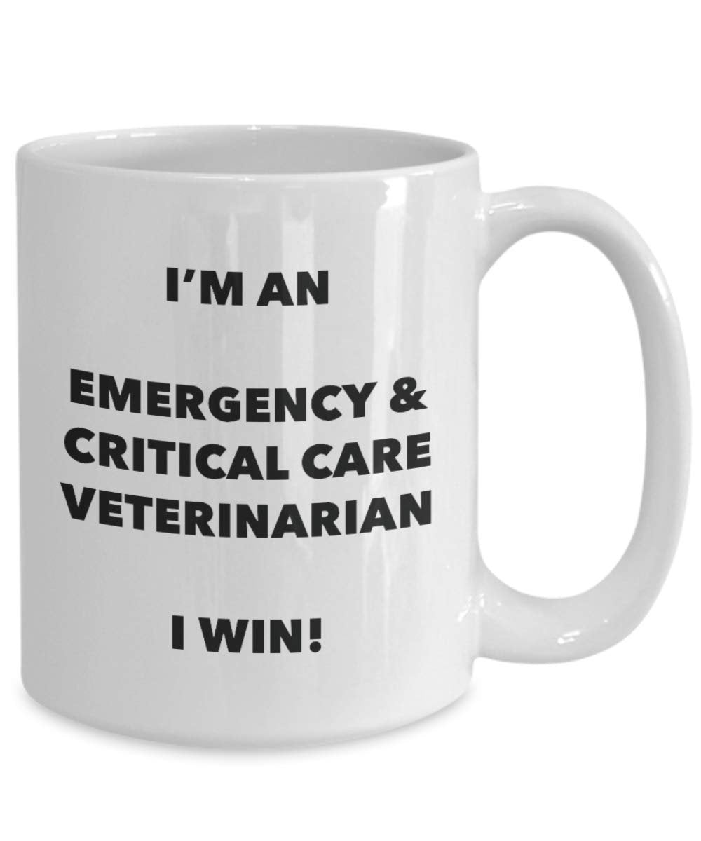 I' m An emergency & critical Care veterinario i Win. – Funny Coffee Cup – novelty Birthday Christmas GAG regalo idea 15oz Infradito colorati estivi, con finte perline