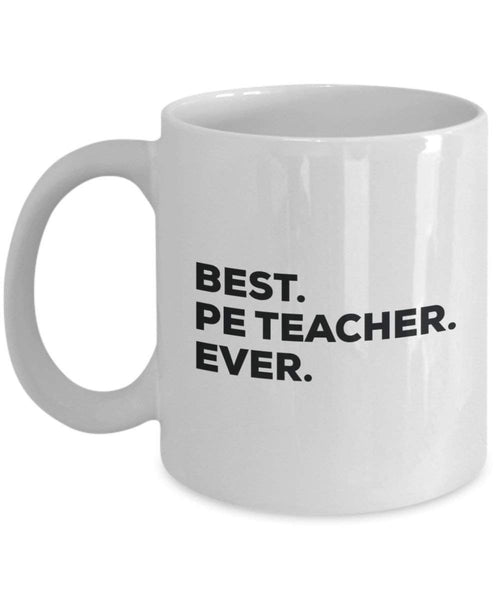 Best PE Teacher Ever mug – Funny Coffee Cup – Thank You Appreciation idee regalo per Natale festa di compleanno unico 11oz Infradito colorati estivi, con finte perline