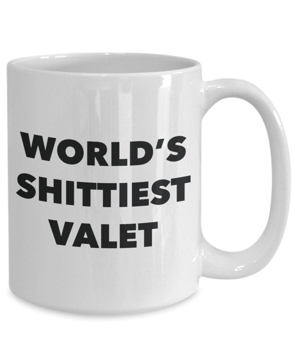 Valet Coffee Mug - World's Shittiest Valet - Gifts for Valet - Funny Novelty Birthday Present Idea - Can Add To Gift Bag Basket Box Set