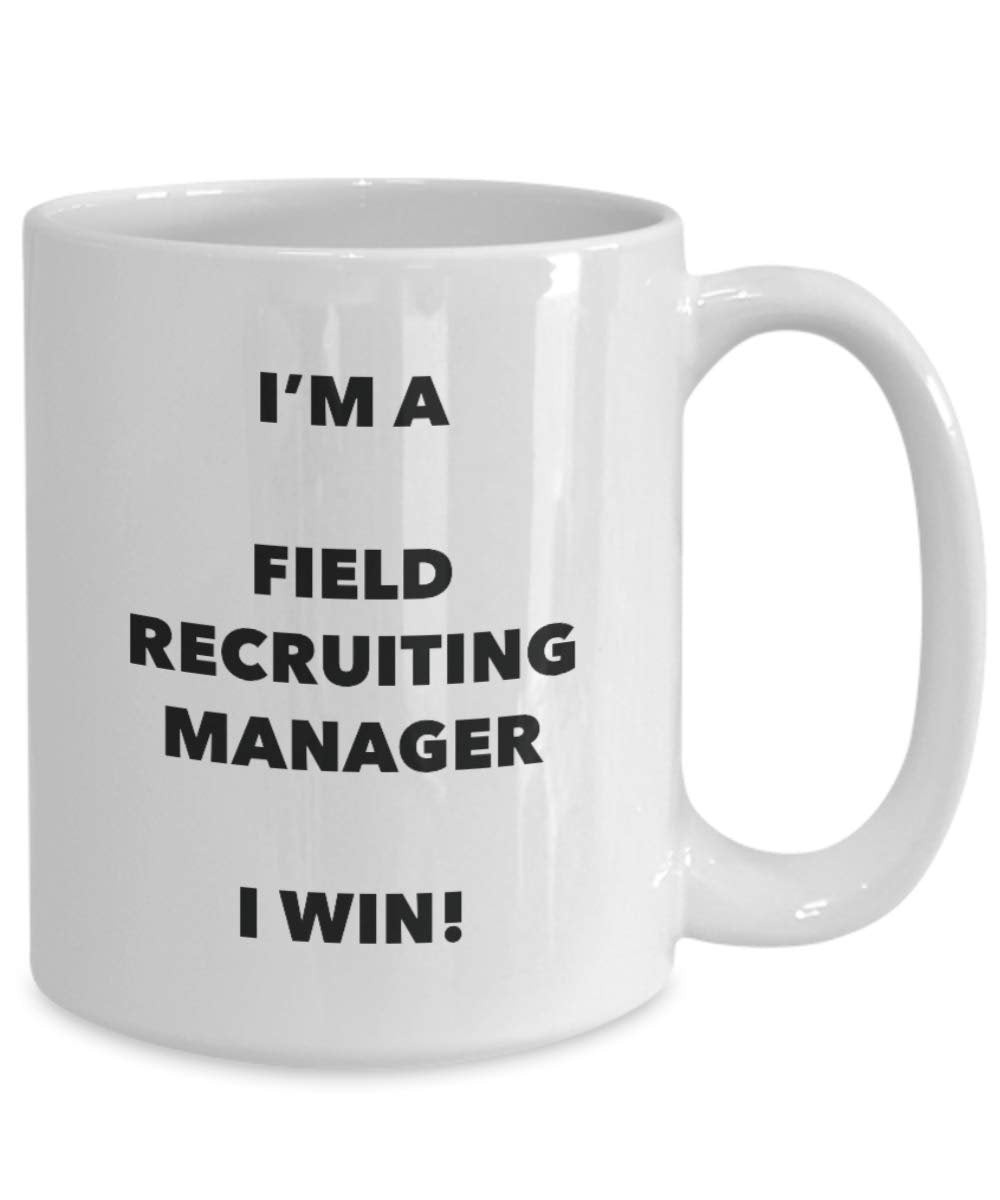 Sono un campo Reclutamento manager mug i Win – Funny Coffee Cup – novelty Birthday Christmas GAG regalo idea