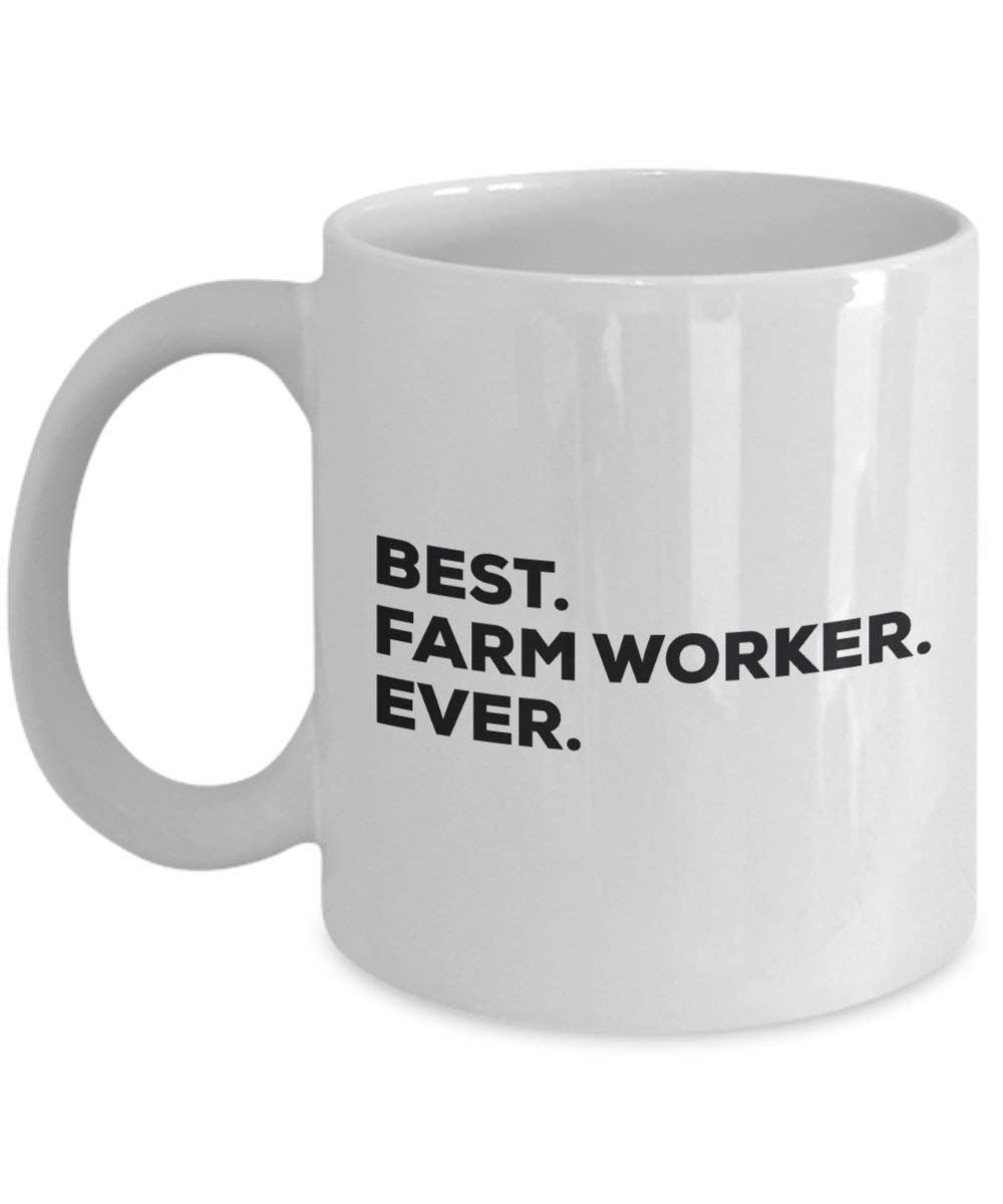 Best Farm Worker Ever Mug - Funny Coffee Cup -Thank You Appreciation For Christmas Birthday Holiday Unique Gift Ideas