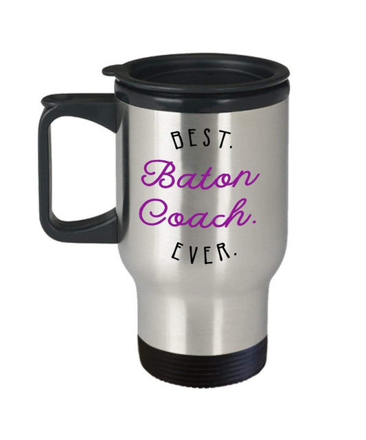 Baton Coach Travel Mug - Funny Insulated Tumbler - Novelty Birthday Christmas Gag Gifts Idea
