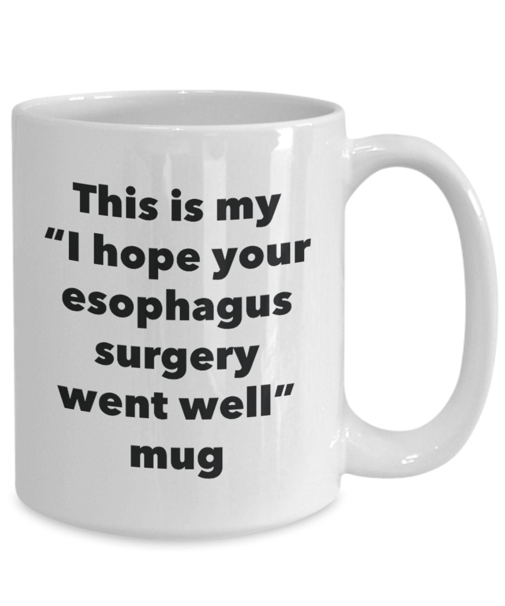 This is My "I Hope Your Esophagus Surgery Went Well" Mug - Funny Tea Hot Cocoa Coffee Cup - Novelty Birthday Christmas Anniversary Gag Gifts Idea