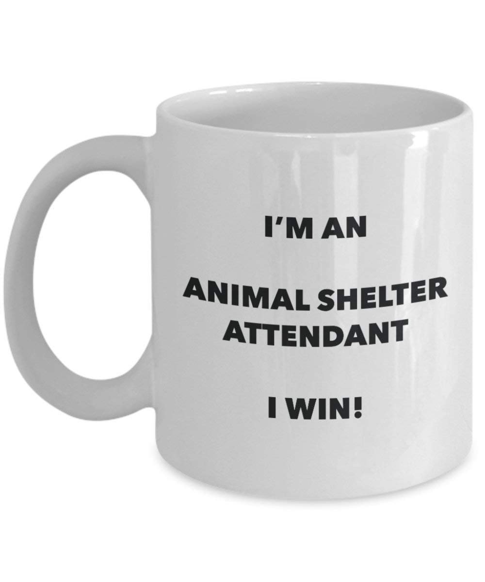 Animal Shelter cette mise à jour Mug – Je suis un Animal Shelter cette mise à jour I Win. – Funny Tasse à café – Fantaisie anniversaire Idée de Gag cadeaux de Noël 11oz blanc