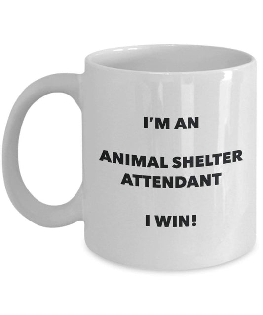 Animal Shelter cette mise à jour Mug – Je suis un Animal Shelter cette mise à jour I Win. – Funny Tasse à café – Fantaisie anniversaire Idée de Gag cadeaux de Noël 11oz blanc