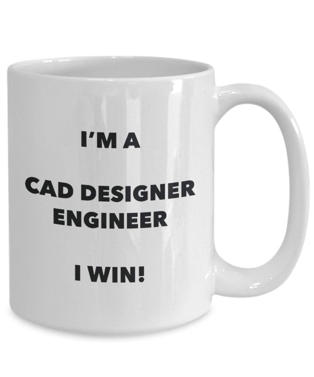 CAD-Ingenieur Tasse – I 'm a CAD Designer Ingenieur Ich Win. – Funny Kaffeetasse – Neuheit Geburtstag Weihnachten Gag Geschenke Idee 11oz weiß