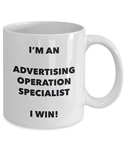 Werbung Specialist Tasse – Ich bin ein Werbung Bedienung Specialist I Win. – Funny Kaffeetasse – Neuheit Geburtstag Weihnachten Gag Geschenke Idee