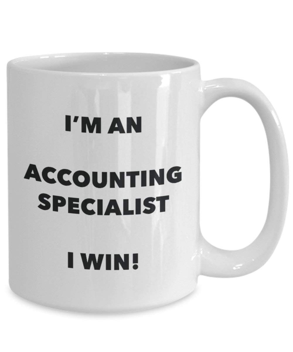 ACCOUNTING Specialist Tasse – Ich bin ein Accounting Specialist I Win. – Funny Kaffeetasse – Neuheit Geburtstag Weihnachten Gag Geschenke Idee 11oz weiß