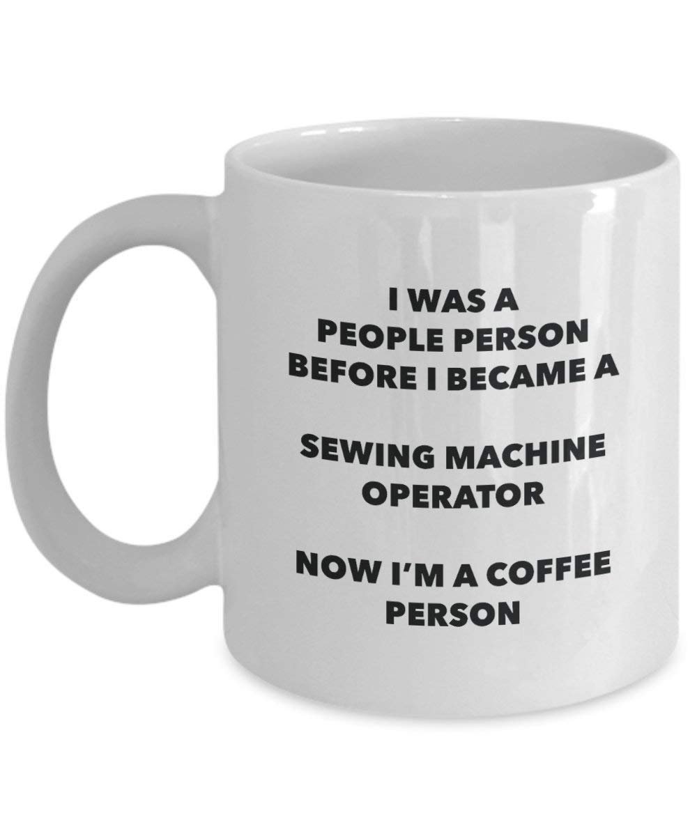 Nähmaschine Operator Kaffee Person Tasse – Funny Tee Kakao-Tasse – Geburtstag Weihnachten Kaffee Lover Cute Gag Geschenke Idee