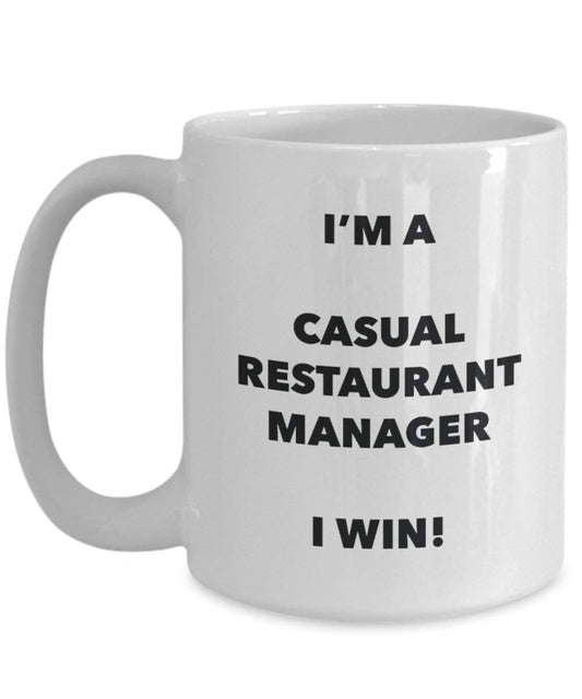 Casual Restaurant Manager Mug - I'm a Casual Restaurant Manager I win! - Funny Coffee Cup - Birthday Christmas Gifts Idea