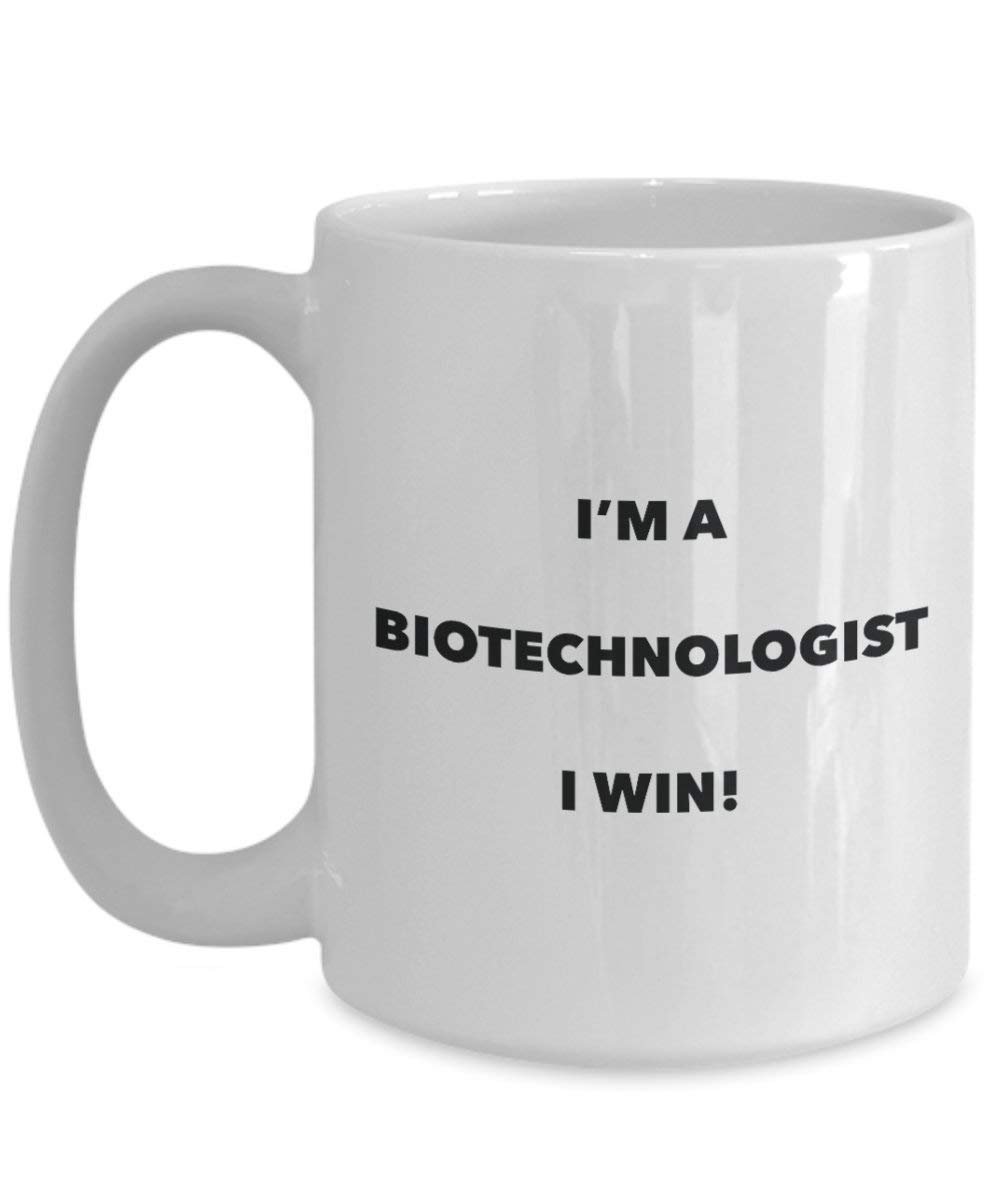 Biotechnologist mug – I' m A Biotechnologist i Win. – Funny Coffee Cup – novelty Birthday Christmas GAG regalo idea 15oz Infradito colorati estivi, con finte perline