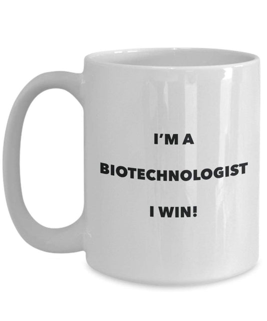 Biotechnologist mug – I' m A Biotechnologist i Win. – Funny Coffee Cup – novelty Birthday Christmas GAG regalo idea 15oz Infradito colorati estivi, con finte perline