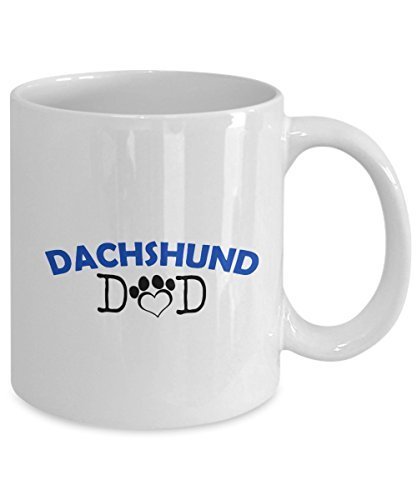 Funny Dachshund Couple Mug – Dachshund Dad – Dachshund Mom – Dachshund Lover Gifts - Unique Ceramic Gifts Idea (Dad)