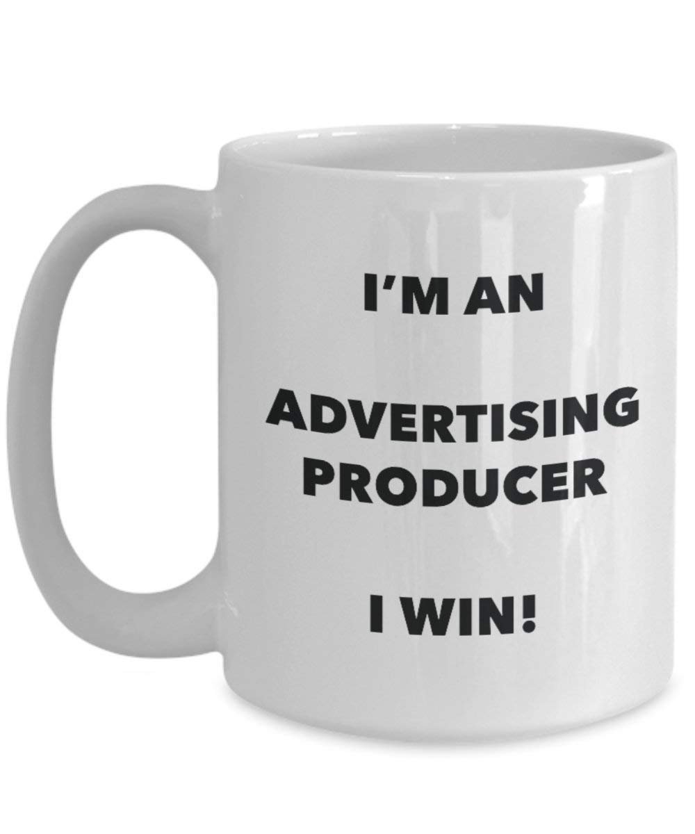 Werbung produziert Tasse – Ich bin ein Werbung produziert I Win. – Funny Kaffeetasse – Neuheit Geburtstag Weihnachten Gag Geschenke Idee