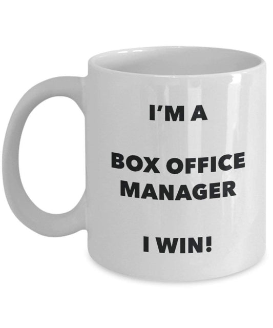 Box Office Manager Mug - I'm a Box Office Manager I win! - Funny Coffee Cup - Novelty Birthday Christmas Gag Gifts Idea