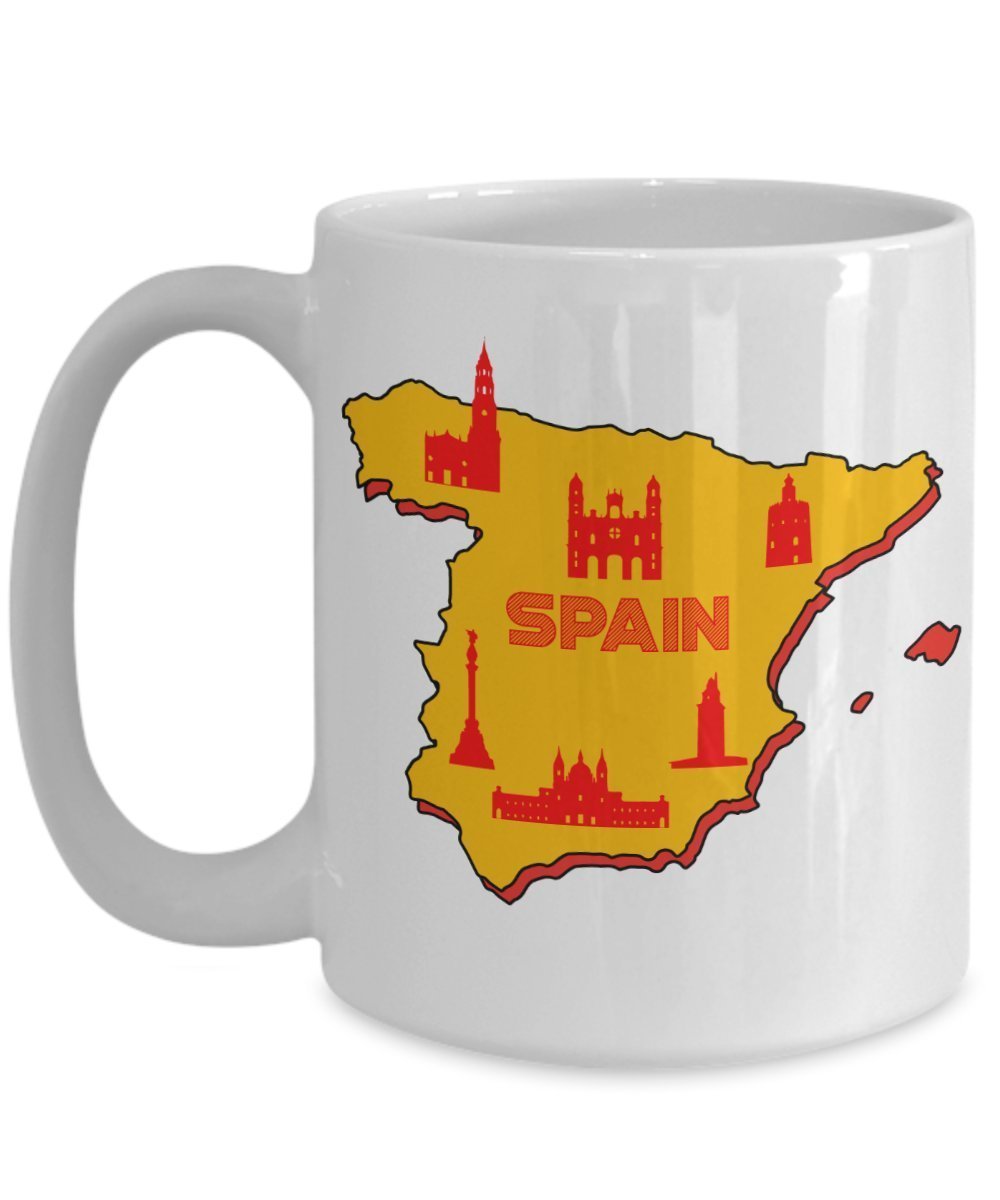 Tasse, Motiv: Spanien – Lustige Tee, Kakao, Kaffeetasse – Neuheit Geburtstag Weihnachten Jahrestag Gag Geschenk Idee