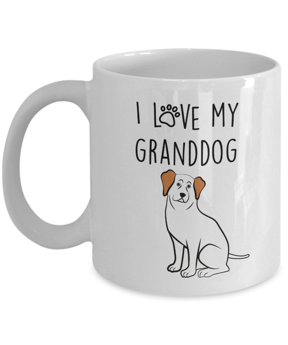 I Love My Granddog Mug - Funny Tea Hot Cocoa Coffee Cup - Novelty Birthday Christmas Gag Gifts Idea
