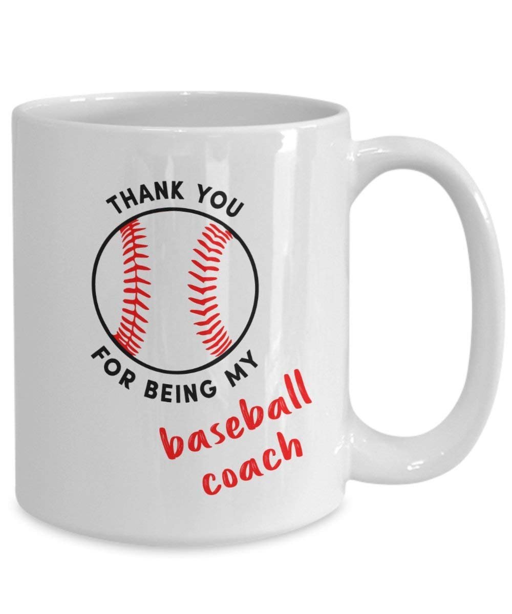 Coach Thank You Geschenk Baseball Tasse – Funny Tee Hot Cocoa Kaffeetasse – Neuheit Geburtstag Weihnachten Jahrestag Gag Geschenke Idee