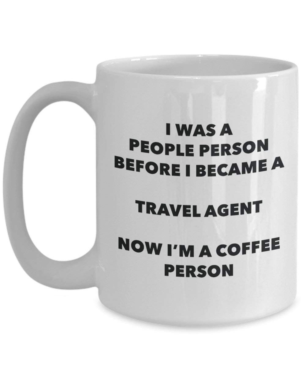 Travel Agent Café personne Mug – Funny Tasse à thé de cacao – Anniversaire de Noël amateur de café mignon Gag Gifts Idée 15oz blanc