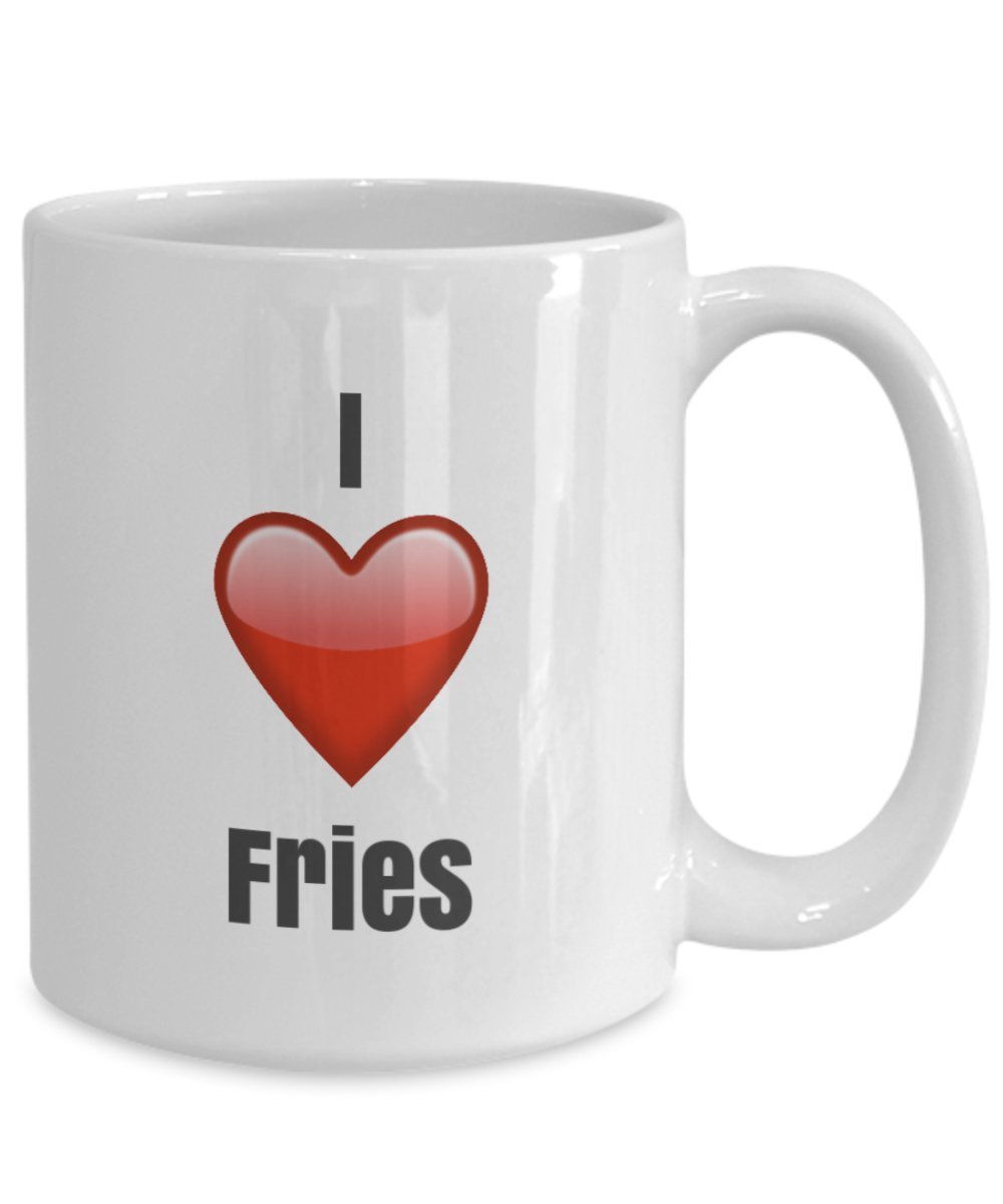 I Love Fries unique ceramic coffee mug Gifts Idea