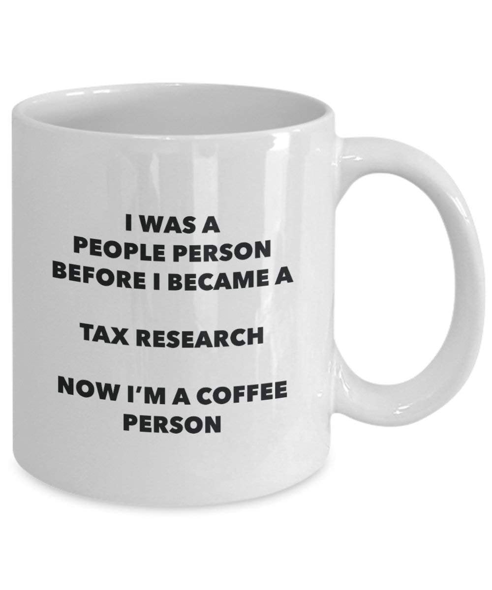 Tax Research personne à café Mug Tasse à thé de cacao – rigolo – Anniversaire de Noël amateur de café mignon Gag Gifts Idée 11oz blanc