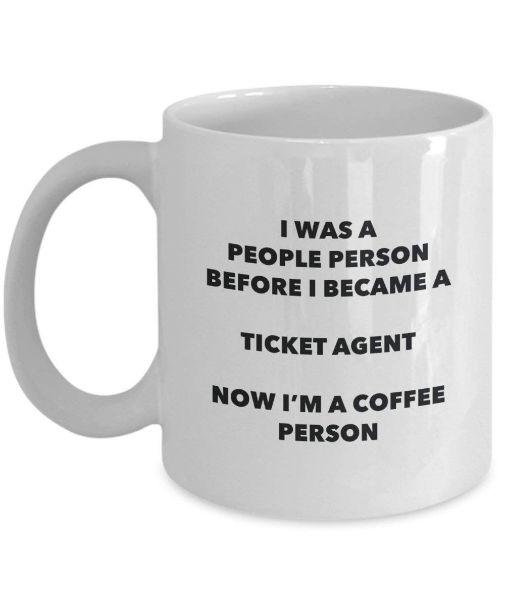 Ticket Agent Café personne Mug – Funny Tasse à thé de cacao – Anniversaire de Noël amateur de café mignon Gag Gifts Idée 11oz blanc