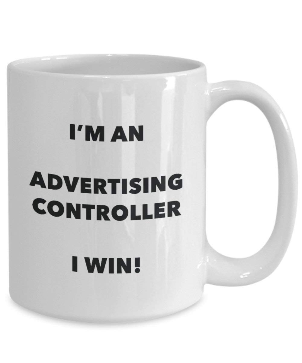 Werbung Controller Tasse – Ich bin ein Werbung Controller I Win. – Funny Kaffeetasse – Neuheit Geburtstag Weihnachten Gag Geschenke Idee 11oz weiß