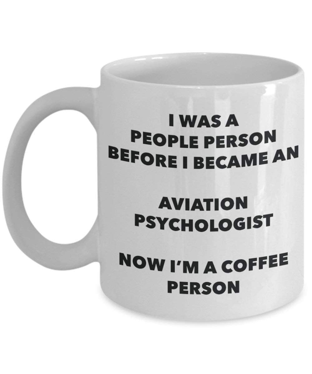 L'aviation Psychologue personne à café Mug Tasse à thé de cacao – rigolo – Anniversaire de Noël amateur de café mignon Gag Gifts Idée 15oz blanc