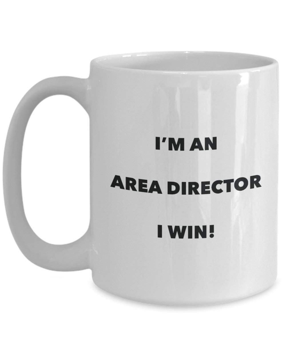Area Director mug – I' m An area direttore i Win. – Funny Coffee Cup – novelty Birthday Christmas GAG regalo idea 15oz Infradito colorati estivi, con finte perline