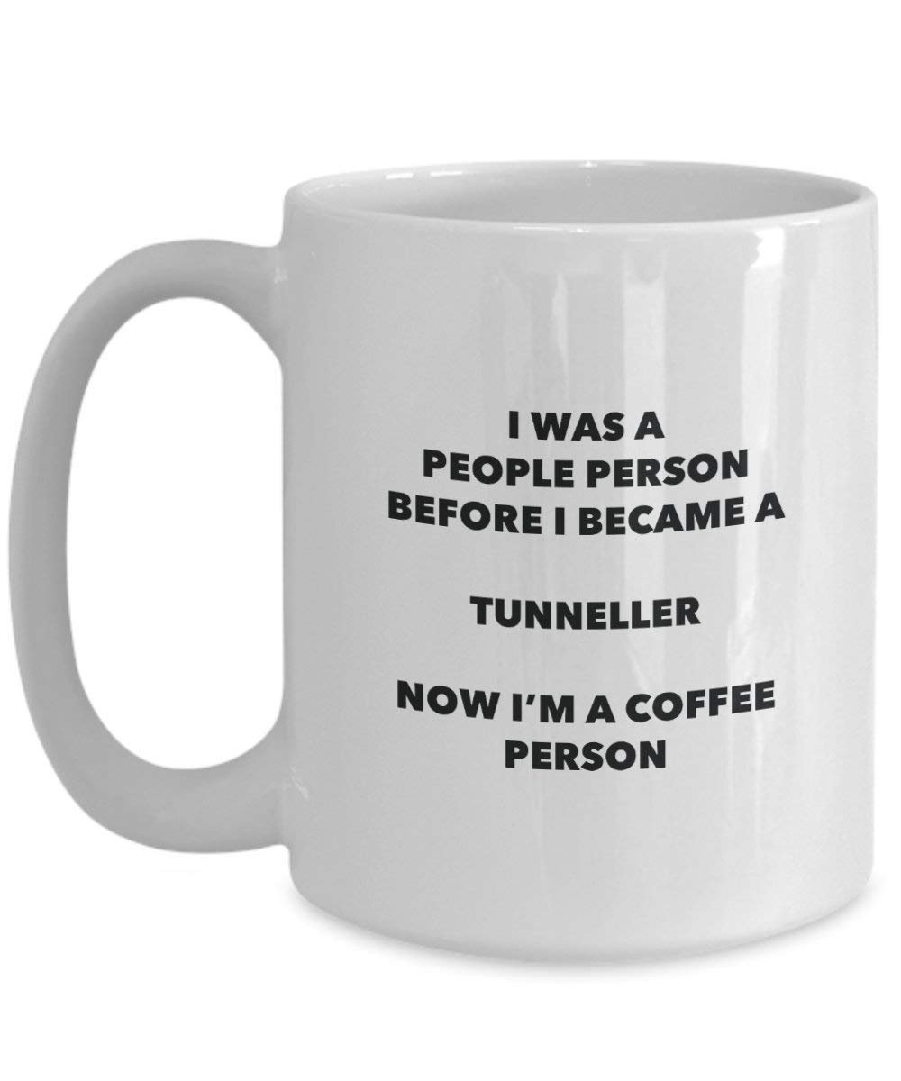 Tunneller personne à café Mug Tasse à thé de cacao – rigolo – Anniversaire de Noël amateur de café mignon Gag Gifts Idée 11oz blanc