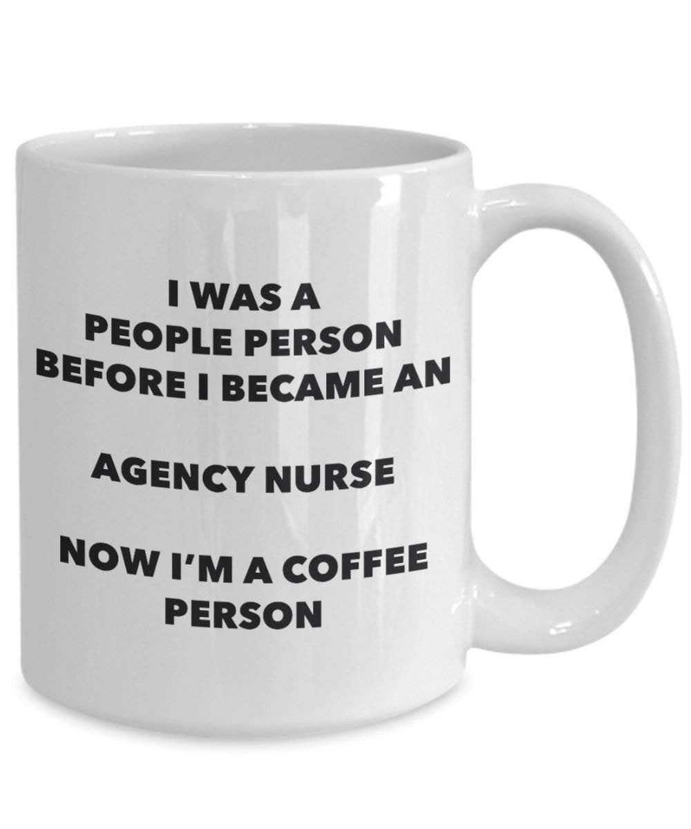 Agence infirmière personne à café Mug Tasse à thé de cacao – rigolo – Anniversaire de Noël amateur de café mignon Gag Gifts Idée 15oz blanc