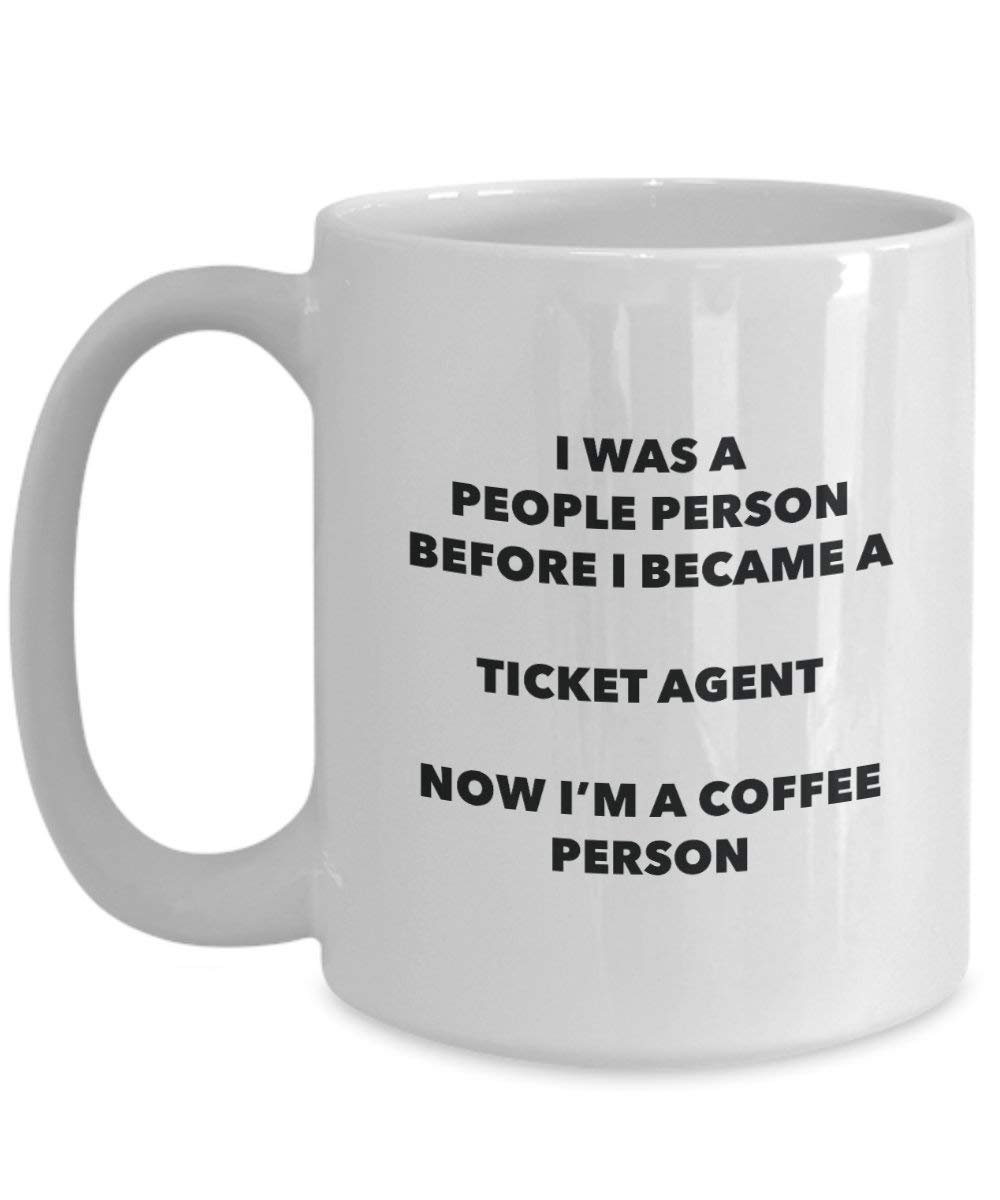Ticket Agent Café personne Mug – Funny Tasse à thé de cacao – Anniversaire de Noël amateur de café mignon Gag Gifts Idée 11oz blanc
