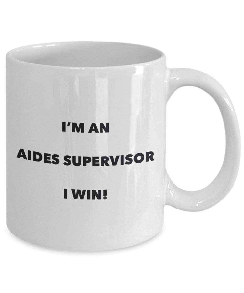 ventre plat Supervisor Mug – Je suis un ventre plat Supervisor I Win. – Funny Tasse à café – Fantaisie anniversaire Idée de Gag cadeaux de Noël 15oz blanc