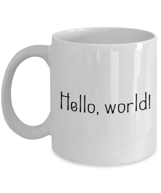 Hello World Kaffee Tasse – Funny Tee Hot Cocoa Kaffeetasse – Neuheit Geburtstag Weihnachten Gag Geschenke Idee