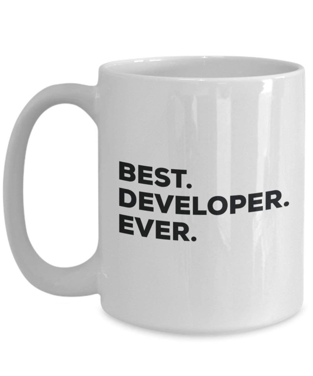 Best Entwickler Ever Tasse – Funny Coffee Cup – Thank You Anerkennung für Weihnachten Geburtstag Urlaub Einzigartiges Geschenk Ideen